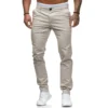 2022 New Men's Solid Color Casual Cotton Trousers Slim Straight Business Pants All-match Trousers - Image 3