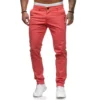 2022 New Men's Solid Color Casual Cotton Trousers Slim Straight Business Pants All-match Trousers - Image 5