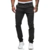 2022 New Men's Solid Color Casual Cotton Trousers Slim Straight Business Pants All-match Trousers - Image 4