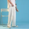 Autumn Men's Solid High Streetwear Pants Loose Straight Wide-leg pant 2022 Japanese Jogging Trousers Casual moletom masculino - Image 3