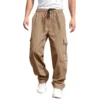 Summer youth leisure sports cargo pants men Europe and the United States loose straight casual pants men - Image 2