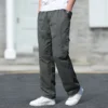 New Cargo Pants Men's Loose Straight Oversize Clothing Solid Grey Versatile Work Wear Black Joggers Cotton Casual Male Trousers - Image 3