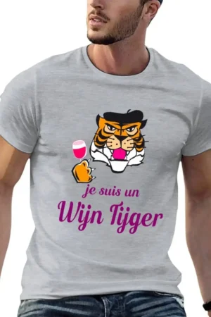 New je suis un wijntijger| Perfect Gift T-Shirt Short sleeve sublime t shirt Blouse mens clothing streetwear vintage Cartoon