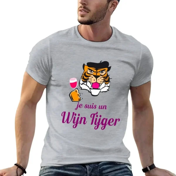 New je suis un wijntijger| Perfect Gift T-Shirt Short sleeve sublime t shirt Blouse mens clothing streetwear vintage Cartoon
