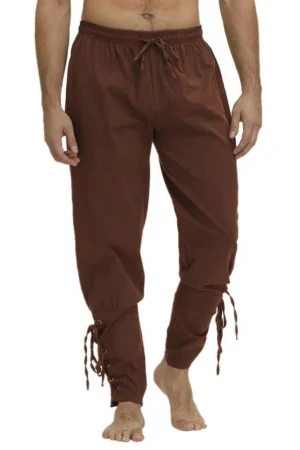 Fashion Men's Medieval Renaissance Harem Pants Pirate Lace-Up Pants Gothic Cosplay Costume Trousers For Man