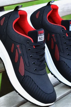 2024 new spring trend sports men's shoes Lace-up thick sole casual breathable fashion shoes Large size Wear skid resistance