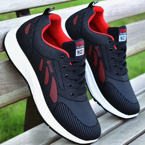 2024 new spring trend sports men's shoes Lace-up thick sole casual breathable fashion shoes Large size Wear skid resistance