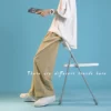 Autumn Men's Solid High Streetwear Pants Loose Straight Wide-leg pant 2022 Japanese Jogging Trousers Casual moletom masculino - Image 2