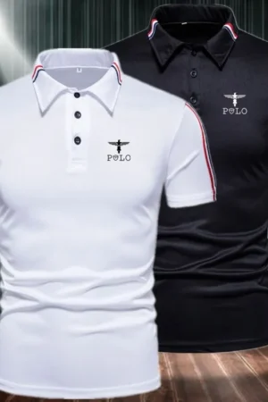 Summer men's sports and leisure short sleeved polo shirt men's clothing