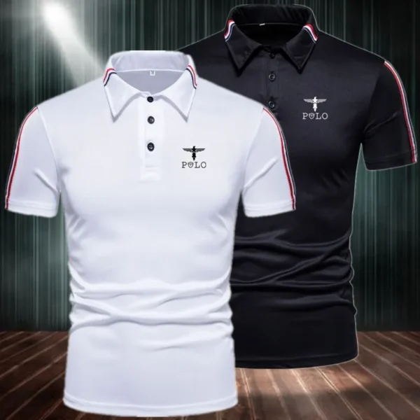 Summer men's sports and leisure short sleeved polo shirt men's clothing