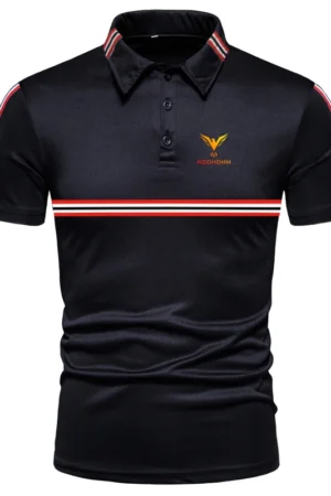 Summer New Polo Shirt Men Short-sleeved Casual Slim Solid Color Shrink-proof Quick-drying Outdoor T-shirt