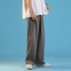 Autumn Men's Solid High Streetwear Pants Loose Straight Wide-leg pant 2022 Japanese Jogging Trousers Casual moletom masculino - Image 6