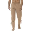 Autumn Men's Medieval Renaissance Harem Pants Pirate Lace-Up Pants Gothic Cosplay Costume Solid Color Men Trousers - Image 3