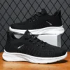 Men's shoes spring new trend men's shoes breathable lace-up running shoes Korean version of light casual walking shoes - Image 3