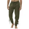 Autumn Men's Medieval Renaissance Harem Pants Pirate Lace-Up Pants Gothic Cosplay Costume Solid Color Men Trousers - Image 4