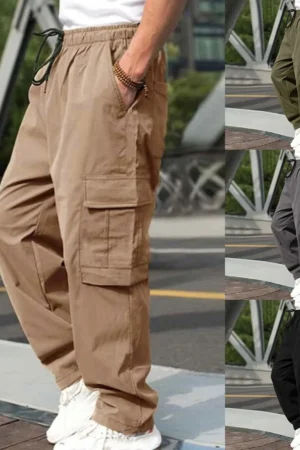 Summer youth leisure sports cargo pants men Europe and the United States loose straight casual pants men