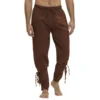 Autumn Men's Medieval Renaissance Harem Pants Pirate Lace-Up Pants Gothic Cosplay Costume Solid Color Men Trousers - Image 6