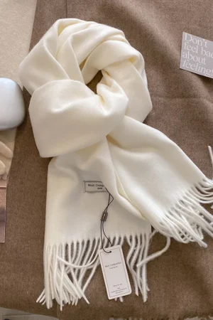 Luxury Winter Wool Scarf Women Cashmere Warm Pashmina Brand Foulard Female Shawls Wraps Thick Soft Bufanda Scarves Stole 2024