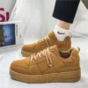 2024 New Men’s Casual Sports Shoes Comfortable in All Seasons Breathable Versatile Sneakers Khaki Air Force Flat Shoes for Men - Image 4