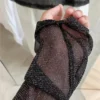 Mesh Long Sleeves Dropped Shoulders Sheer T-shirt Masculine Nightwear Shiny Breathable Mesh Base Layer Shirt Men - Image 4