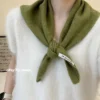 British Korean Style Niche Wool Knitted Triangular Scarf Women Headscarf Knitted Scarf Multi-functional Warm Knitted Scarf - Image 2