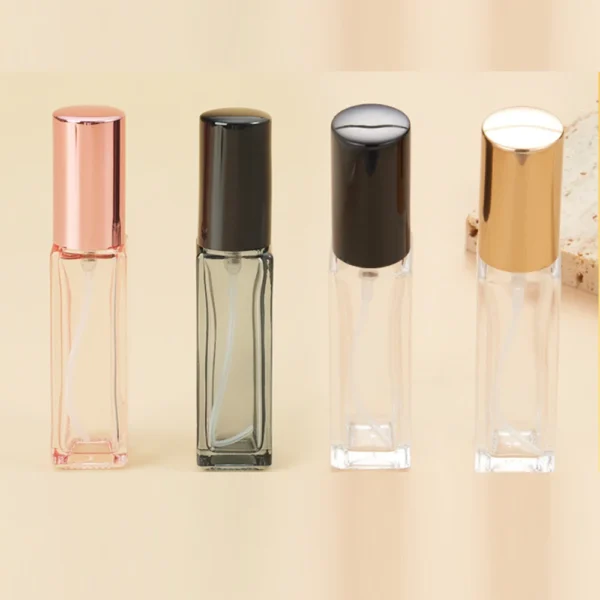 3/6/10ml Square Perfume Bottles Thick Glass Fragrance Spray Refillable Bottles Travel Liquid Cosmetic Container Perfume Atomizer