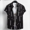 Simple Men's Shirts 3d Patchwork Printing High-Quality Men's Clothing Short Sleeve Beach Party Hawaiian Shirts - Image 4