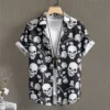 Simple Men's Shirts 3d Patchwork Printing High-Quality Men's Clothing Short Sleeve Beach Party Hawaiian Shirts - Image 3