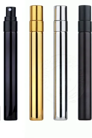 10ml Refillable Perfume Electroplated Spray Bottle Mini Perfume Glass Empty Cosmetics Dispenser Sample Test Tube Containers Men