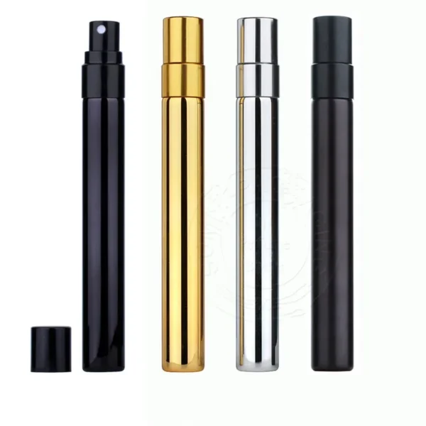 10ml Refillable Perfume Electroplated Spray Bottle Mini Perfume Glass Empty Cosmetics Dispenser Sample Test Tube Containers Men