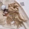 Luxury Winter Wool Scarf Women Cashmere Warm Pashmina Brand Foulard Female Shawls Wraps Thick Soft Bufanda Scarves Stole 2024 - Image 3