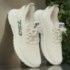 Running shoes Men's fall new trend fashion men's shoes soft sole flying woven shoes breathable casual sports shoes - Image 2