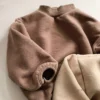 Winter New Baby Fleece Sweatshirt Boys Girls Solid Warm Pullover Plus Velvet Thick Toddler Casual Versatile Tops Kids Clothes - Image 3