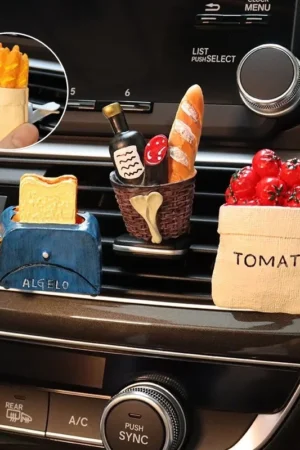 Creative Car Trend Perfume Clip 3D Food Three-dimensional Simulation Trend Bread Machine Perfume Car Decoration Ornaments Adorn