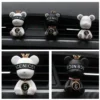 Car Trend Bear Diamond Bear Car Perfume Trend Clip Decoration Aromatherapy Car Accessories Interior Adorns Creative Ornaments - Image 3
