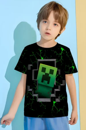 Hot Game Printed Anime T-shirt for a Boy Baby Boy Clothes 8 to 10 Years Male Short Sleeve Children Top Shirts Baby Boys Clothing