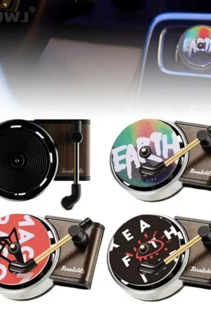 Car Air Freshener Car Fragrance Diffusers Clips in Retro Style Record Player Design Air Fresheners Clip Perfume