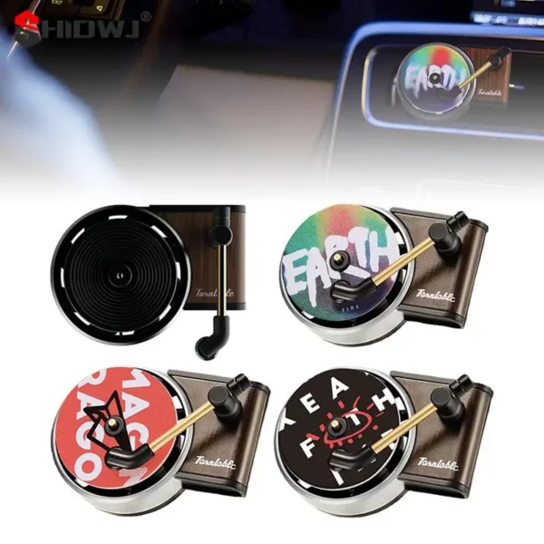 Car Air Freshener Car Fragrance Diffusers Clips in Retro Style Record Player Design Air Fresheners Clip Perfume