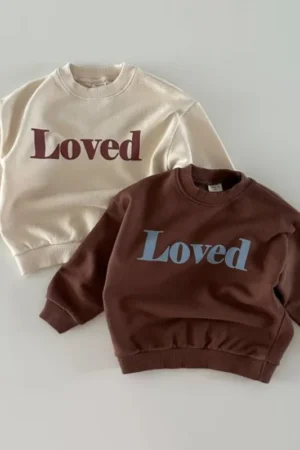 1-6Years Toddler Spring Cute Letter Print Pullover Clothing Casual Cotton Soft O-neck Sweatshirts Baby Boys Autumn Tops Clothes