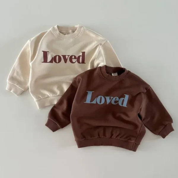 1-6Years Toddler Spring Cute Letter Print Pullover Clothing Casual Cotton Soft O-neck Sweatshirts Baby Boys Autumn Tops Clothes