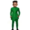 White Suit for Boys Wedding Tuxedo Indian Design Stand Collar 2 Pieces Slim Fit Kids Fashion Party Dress Child Clothes - Image 3