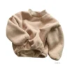Winter New Baby Fleece Sweatshirt Boys Girls Solid Warm Pullover Plus Velvet Thick Toddler Casual Versatile Tops Kids Clothes - Image 5