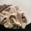 Winter New Baby Fleece Sweatshirt Boys Girls Solid Warm Pullover Plus Velvet Thick Toddler Casual Versatile Tops Kids Clothes - Image 6